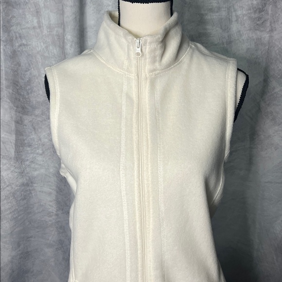 Exertek Cream Fleece Full Zip Vest with Pockets - Medium - Picture 2 of 10